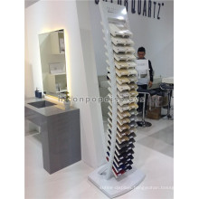 Custom Logo Free Standing 44 Pieces Square Quartz Stone Display Metal Advertising Tile Show Stand